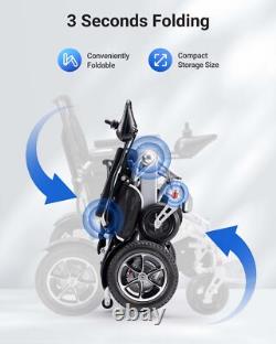 330 lbs Capacity Intelligent Foldable Electric Wheelchair All Terrain Scooters