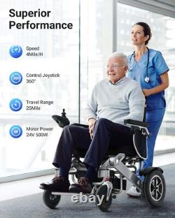 330 lbs Capacity Intelligent Foldable Electric Wheelchair All Terrain Scooters