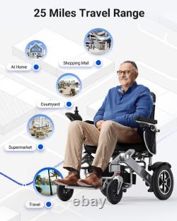 330 lbs Capacity Intelligent Foldable Electric Wheelchair All Terrain Scooters