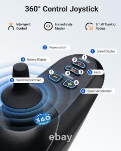 330 lbs Capacity Intelligent Foldable Electric Wheelchair All Terrain Scooters