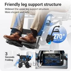 34lb Ultra Lightweight Electric Power Wheelchair All Terrain Motorized Wheels US