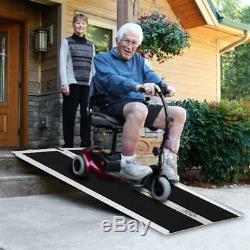 4' Aluminum Folding Loading Wheelchair Scooter Mobility Ramp Portable Non-Slip