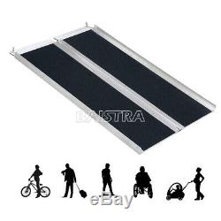 4' Aluminum Folding Loading Wheelchair Scooter Mobility Ramp Portable USA