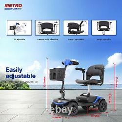 4 Folding Wheel Wheelchair Mobility Scooter Electric Powered Travel Elder 4.9MPH