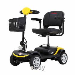 4 Folding Wheel Wheelchair Mobility Scooter Electric Powered Travel Elder 8KM/H