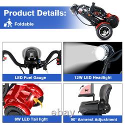 4 Wheel Foldable Mobility Scooter for Seniors & Adults 30 Miles Range 330 LBS US