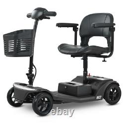 4 Wheel Folding Mobility Scooter Electric Wheelchair With Headlight Rearlight