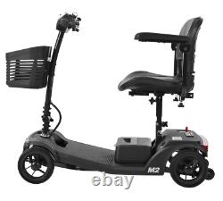 4 Wheel Folding Mobility Scooter Electric Wheelchair With Headlight Rearlight