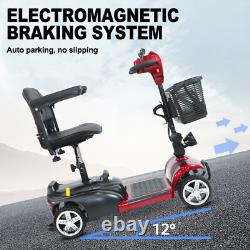 4 Wheel Folding Mobility Scooter Power Wheel Chairs Electric Long Range Portable