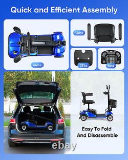 4 Wheel Folding Mobility Scooter Power Wheelchair Electric Wheelchairs Travel