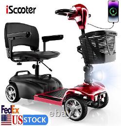 4 Wheel Folding Mobility Scooter for the Seniors Electric Wheelchair WithHeadlight