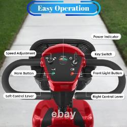 4 Wheel Folding Mobility Scooter for the Seniors Electric Wheelchair WithHeadlight