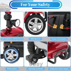4 Wheel Folding Mobility Scooter for the Seniors Electric Wheelchair WithHeadlight