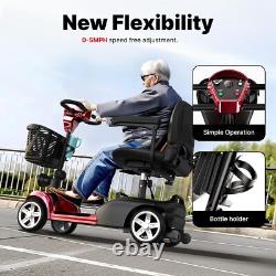 4 Wheel Folding Mobility Scooter for the Seniors Electric Wheelchair WithHeadlight