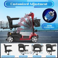 4 Wheel Folding Mobility Scooter for the Seniors Electric Wheelchair WithHeadlight