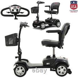 4 Wheel Garden Outdoor Lightweight Compact Mobility Scooters Powered Wheelchair