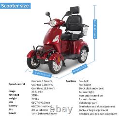 4 Wheel Mobility Power Scooter Electric 800w 60v for Seniors Travel Wheelchair