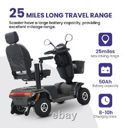 4 Wheel Mobility Power Scooter Electric Folding for Seniors Travel Wheelchair US