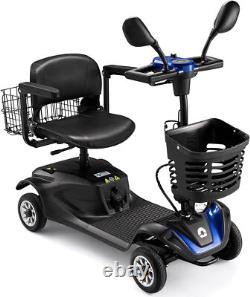 4 Wheel Mobility Scooter All Terrain Electric Scooter for Adult Senior 2 Baskets