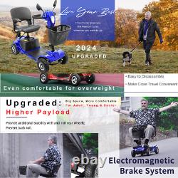 4 Wheel Mobility Scooter Electric Big Spaces for Overweight Adult Rear Mirror