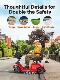 4 Wheel Mobility Scooter, Electric Power Mobile Scooters for Seniors Adult US