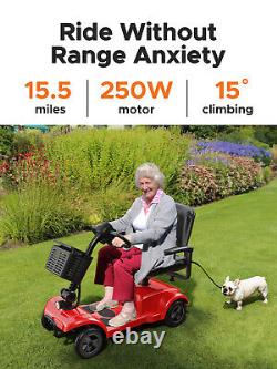 4 Wheel Mobility Scooter, Electric Power Mobile Scooters for Seniors Adult US