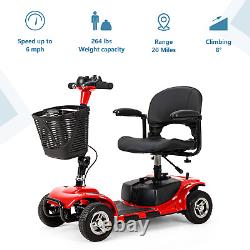 4 Wheel Mobility Scooter Electric Power Mobile Wheelchair With Basket for Seniors