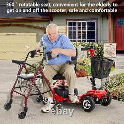 4 Wheel Mobility Scooter, Electric Power Mobile Wheelchair for Seniors Adult wit