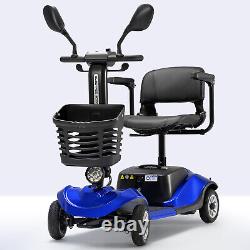 4 Wheel Mobility Scooter Electric Powered Folding Wheelchair Device Adult Senior