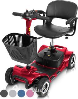 4 Wheel Mobility Scooter Electric Powered Wheelchair Device Compact Heavy Du