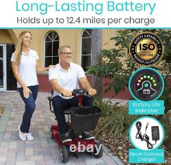 4 Wheel Mobility Scooter Electric Powered Wheelchair Device Compact Heavy Du
