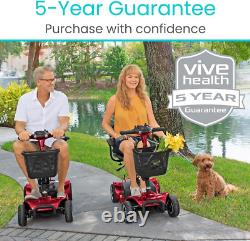 4 Wheel Mobility Scooter Electric Powered Wheelchair Device Compact Heavy Du