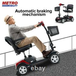 4-Wheel Mobility Scooter Electric Powered Wheelchair Device Folding Elderly 25KM