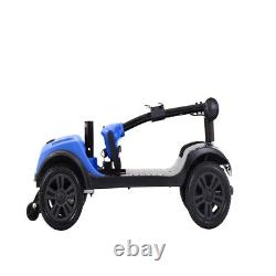 4 Wheel Mobility Scooter Electric Wheelchair Travel Compact Scooter Blue/Red