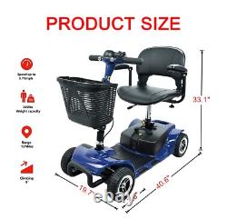 4 Wheel Mobility Scooter Folding Drive Device, Loading Capacity 265 lbs (red)