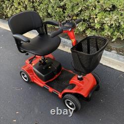 4 Wheel Mobility Scooter Folding Drive Device, Loading Capacity 265 lbs (red)