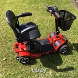 4 Wheel Mobility Scooter Folding Drive Device, Loading Capacity 265 lbs (red)