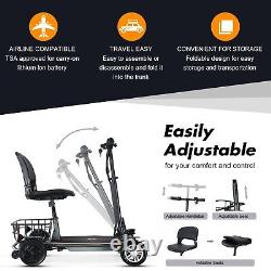 4 Wheel Mobility Scooter-Lightweight Compact, TSA Approved-Long Range Battery