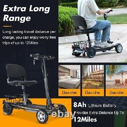 4 Wheel Mobility Scooter-Lightweight Compact, TSA Approved-Long Range Battery