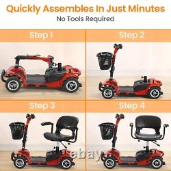 4 Wheel Mobility Scooter Power Folding Travel Electric Wheelchairs Scooter