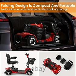 4 Wheel Mobility Scooter Power Folding Travel Electric Wheelchairs Scooters New
