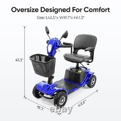 4 Wheel Mobility Scooter Power Wheel Chair Electric Device Compact With Mirror New