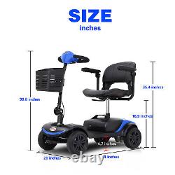 4 Wheel Mobility Scooter-Powered Wheelchair Electric Device Compact Easy Ride on