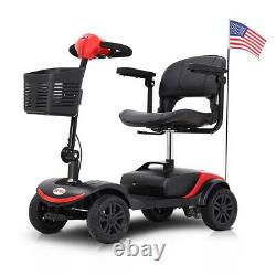 4 Wheel Mobility Scooter Powered Wheelchair Electric Device Compact Foldable