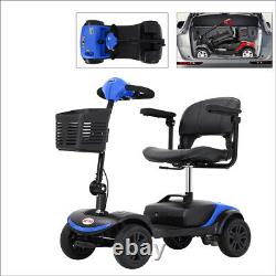 4 Wheel Mobility Scooter Powered Wheelchair Electric Device Compact for Travel