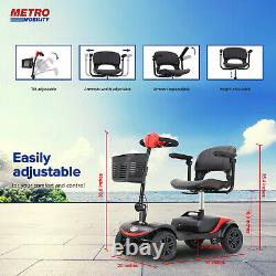 4 Wheel Mobility Scooter Powered Wheelchair Electric Device Compact for Travel