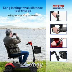 4 Wheel Mobility Scooter Powered Wheelchair Electric Device Compact for Travel