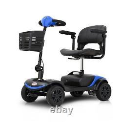 4 Wheel Mobility Scooter Powered Wheelchair Electric Device Compact for Travel