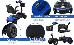 4 Wheel Mobility Scooter Wheelchair Electric Device Compact for Travel Elderly