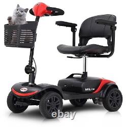 4 Wheel Mobility Scooter Wheelchair Electric Powered Device Compact for Travel